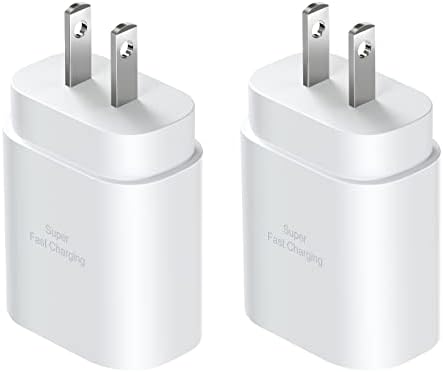 25 W USB C Charger Block 2-Pack – Super Fast Charging Power Adapter for i Phone 16/16 Plus/16 Pro/16 Pro Max/15/14/13/12, i Pad & Air Pods – Optimal Power Delivery & High Compatibility for Home and Travel Use