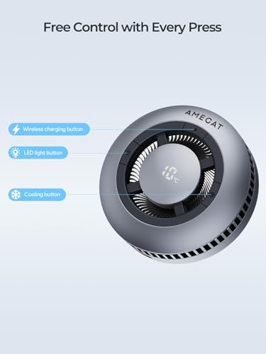 Ultra-Fast 15 W Qi2 Certified Wireless Charging Pad with Integrated Cooling System – Mag Safe Compatible Charger for i Phone 12 to 16 Series – Innovative Design for Gamers and Multitaskers – Efficient Power Delivery for Seamless Use