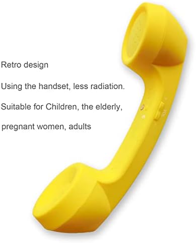 Vintage-Style Wireless Bluetooth Headset: Retro Phone Handset with Built-In Mic for Clear Calls & Music | Comfortable Design for i Phone & Android | Enhance Your Audio Experience with Radiation Reduction & Seamless Connectivity