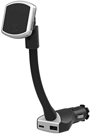 Scosche Magic Mount Pro Suction Cup Phone Holder – 2-Pack Magnetic Car Dashboard & Windshield Mount for i Phone, Galaxy & Android Smartphones – Enhanced Stability, 360-Degree Rotation & Sleek Black/Silver Design for Optimal Accessibility & Safety