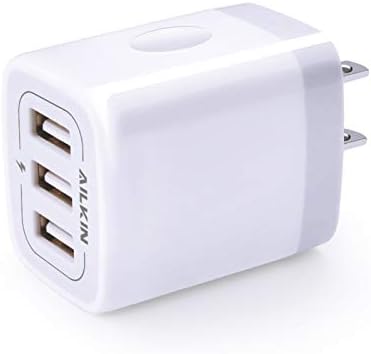 AILKIN 3.1 A Multi-Port USB Charging Cube – High-Speed Wall Charger for i Phone 15/14/13/12 Pro Max & Samsung Devices – Compact Power Adapter with 3 USB Ports for Simultaneous Fast Charging – Ideal for Home & Travel Use
