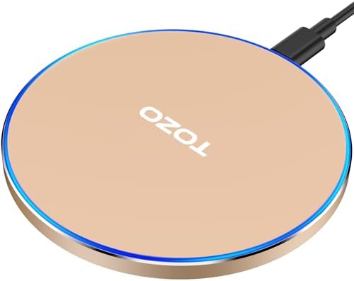 TOZO 2025 Enhanced 15 W Max Fast Wireless Charging Pad – Sleek Gray Charger for i Phone 16/15/14/13/12 Series & Samsung Galaxy S24/S23/S22 – Anti-Slip Design for Secure Charging – Lightweight & Portable Qi-Compatible Accessory for Effortless Power Delivery