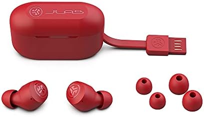 JLab Go Air Pop True Wireless Earbuds – 32 Hours Playtime, Dual Connect Bluetooth Earphones with EQ3 Sound, Lightweight In-Ear Headphones for Ultimate Comfort and Crystal-Clear Calls, USB Charging Case Included, Perfect for Active Lifestyles and Everyday Use