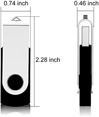 Alihelan 8 GB USB Flash Drive 5 Pack – Vibrant Swivel Memory Sticks with LED Indicator for Seamless Data Transfer, Ideal for Personal and Professional Use – USB 2.0 Portable Storage in Black, Red, Purple, Yellow, and White – Perfect for Easy File Sharing and Backup