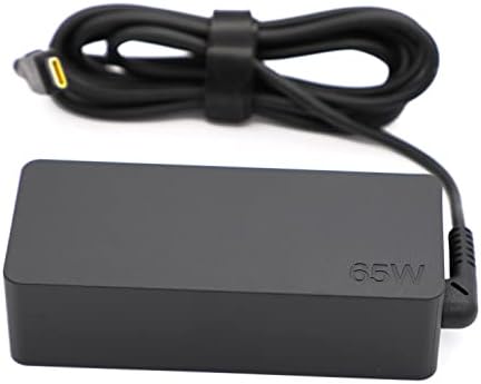 Lenovo 65 W USB Type C Laptop Charger – High-Speed AC Power Adapter for Think Pad T14, T15, E14, E15, X1 Carbon & More – Universal Compatibility with Multiple Voltage Outputs for Optimal Performance and Reliability