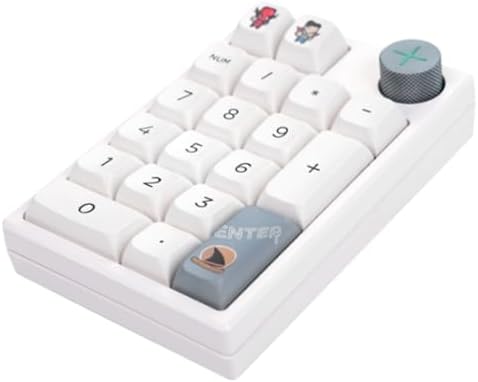 Darmoshark K3 Pro Wireless Mechanical Number Keyboard – Compact 19-Key RGB Backlit Game Keypad with Dual Bluetooth & USB-C Connectivity for Gamers and Professionals – Ergonomic Design for Enhanced Speed and Portability