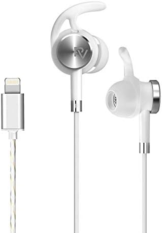 PALOVUE Lightning Magnetic Earbuds for Sports and Workouts – MFi Certified Noise Cancelling Headphones with Mic Control, Ultra-Comfortable Design for i Phone 8 & 7, Premium Sound Quality in Black