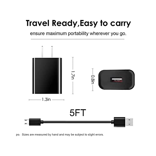 High-Speed Micro USB Wall Charger & Cable for LG Flip Phones, Orbic Journey V, CAT S60/S41/S42 – Ultimate Compatibility & Rapid Charging Solution for Essential Devices, Perfect for Travel and Daily Use