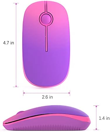 Sleek Vssoplor Wireless Mouse – Ultra-Slim Silent Optical Companion for Laptops & PCs | 2.4 GHz Nano Receiver, Perfect for Quiet Workspaces & Travel | Enhanced Compatibility for Windows, Mac & Linux