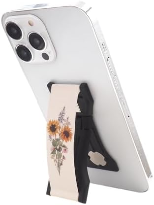Upgrade Your Smartphone Handling with LOVEHANDLE PRO Premium Phone Grip – Vibrant Daisy Print – Multi-Functional Silicone Strap, Magnetic Mount & Kickstand for Effortless Device Management and Hands-Free Viewing Experience – Ideal for Stylish Mobile Use