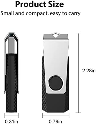 Colorful 5-Pack 64 GB USB Flash Drives by Aiibe – Versatile Data Storage Solution with Enhanced Speed and Compatibility – Stylish and Portable Thumb Drives in Black, Red, Cyan, Green, and Purple for Easy File Organization and Backup