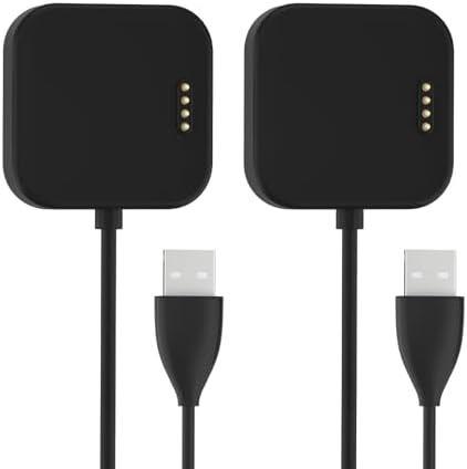 Black Pro 2-Pack USB Charging Cables for T-Mobile Sync UP Kids Watch – 3.3 FT Fast Charge Solution (Black and White) for Ultimate Versatility and Reliability