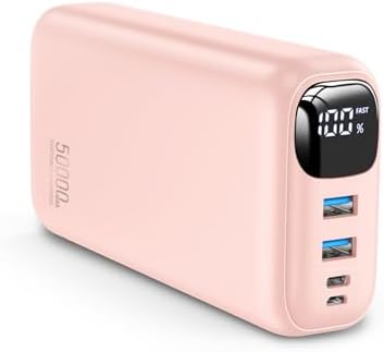 Massive 50000 m Ah Portable Power Bank with 22.5 W Fast Charging – Lightweight USB-C External Battery Pack with LED Display for i Phone 16/15/14/13 Pro, Android, and Samsung Galaxy – Ultimate Travel Companion for Non-Stop Charging Massive 50000 m Ah Portable Power Bank with 22.5 W Fast Charging – Lightweight USB-C External Battery Pack with LED Display for i Phone 16/15/14/13 Pro, Android, and Samsung Galaxy – Ultimate Travel Companion for Non-Stop Charging