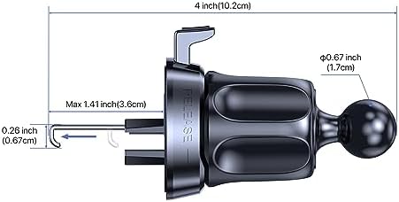 Revolutionize Your Driving Experience with the Miracase 3-in-1 Universal Car Phone Holder – Seamlessly Compatible with i Phone 16/15/14/13/12/11 Pro Max & Galaxy Devices – 360-Degree Rotation, Quick-Release & Sturdy Anti-Slip Design for Enhanced Safety and Convenience on Dashboard, Air Vent, or Windshield