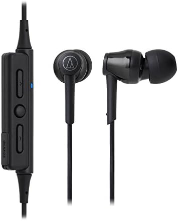 Audio-Technica ATH-CKR35 BTBK Bluetooth Wireless In-Ear Headphones – Premium Sound Isolation with In-Line Mic & Control, Ergonomic Comfort for Music & Calls, Versatile Compatibility, Sleek Black Design, Perfect for Active Lifestyles and Daily Use