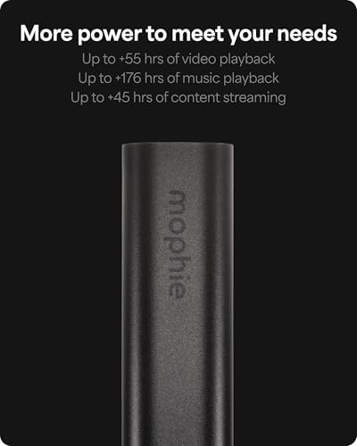 Mophie Powerstation Mini 5,000 m Ah Portable Power Bank – Ultra-Fast 20 W USB-C PD Charger for Rapid Device Recharging, Compact Pocket-Sized Design with LED Battery Indicator, Includes USB-C Cable for Instant Connectivity, Essential Travel Accessory for On-the-Go Smartphone Power