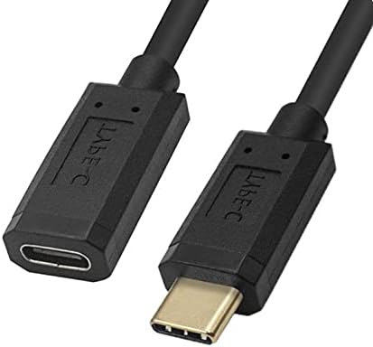 Qaoquda Premium Coiled USB 3.1 Type C Cable – 4 FT Stretchable USB-C Male to Female Spring Cable for 10 Gbps Fast Data Transfer and 3 A Rapid Charging – Ideal for Laptops, Smartphones, and Tablets – Tangle-Free Design for Enhanced Durability and Ergonomic Workspace Management