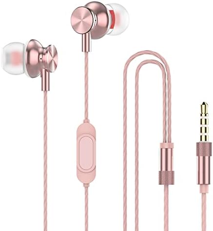 Discover the M30 Lightweight Rose Pink Wired Earbuds – Perfectly Engineered for Small Ears with Noise-Isolating Technology and Built-in Microphone for Women and Teens, Delivering All-Day Comfort and Exceptional Sound Quality Across All 3.5 mm Devices