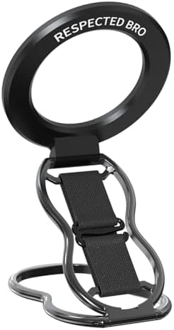 Elevate Your Smartphone Experience with RESPECTED-BRO 4-in-1 Magnetic Phone Grip Stand – Ultimate Kickstand, Secure Finger Strap, and Universal Compatibility for i Phone & Android (Silver) – Perfect for Hands-Free Convenience and Enhanced Usability
