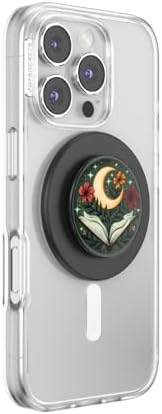 Mag Safe-Compatible Pop Socket Phone Grip & Stand – “Curled Up with a Good Book” – Secure Magnetic Hold for Hands-Free Viewing, Effortless Wireless Charging, Lightweight Portable Design, Ideal for Streaming & Reading