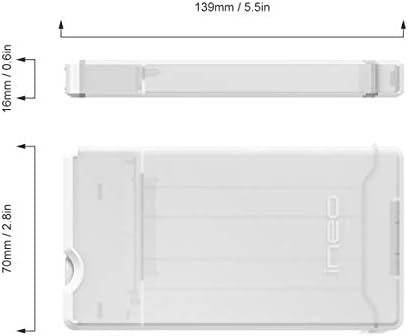 Ineo USB 3.1 Type C Tool-Less External Hard Drive Enclosure for 2.5 Inch SATA HDD & SSD – Fast UASP Supported Storage Solution for 7 mm & 9.5 mm Drives – Lightweight, Portable Design in Elegant White Finish for Enhanced Data Management Efficiency