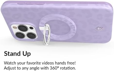 Transform Your i Phone 16, 15, 14, 13, 12 with VELVET CAVIAR’s Amethyst Purple Leopard Mag Safe-Compatible Grip – Stylish Magnetic Ring Holder & Adjustable Stand for Effortless Hands-Free Viewing, Secure Texting, and Enhanced Usability – Elevate Your Mobile Experience with Durable, Lightweight, and Customizable Accessory