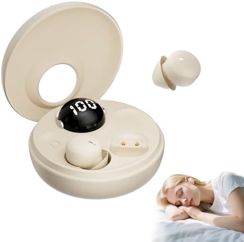 Revolutionize Your Rest with Ultra-Comfort Mini Invisible Bluetooth 5.4 Earbuds for Side Sleepers – Perfectly Crafted for Small Ears, Ensuring Uninterrupted Sleep and Active Lifestyles in Elegant Beige – Ideal for Travel, Exercise, and Serene Nights with Premium Sound Quality