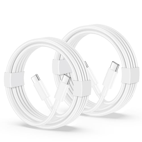 Ultra-Fast USB C to USB C Charging Cable – 2-Pack 3 FT Type C Charger Cord for i Phone 16/15 Pro Max/Plus, i Pad Pro/Air/Mini, Mac Book, Samsung Galaxy S25/S24/S23, Google Pixel 9/8/7 & Android Devices – Durable, Tangle-Free Design for Optimal Performance and Versatility