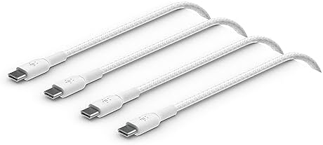 Belkin Boost Charge Braided USB-C to USB-C Cable – 1 m (3.3 ft) Durable Fast Charging Cable for i Phone, Galaxy, Nintendo Switch 2, i Pad Pro, and Pixel – Tangle-Free Design with 480 Mbps Data Transfer – Ultimate Universal Compatibility for All Your Devices