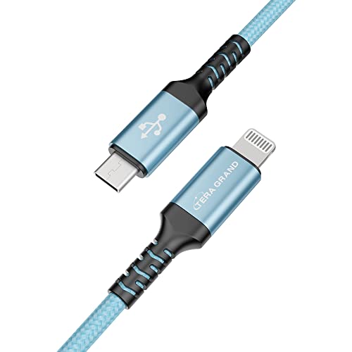 Apple C94 MFi Certified USB-C to Lightning Braided Charging Cable – 6 Ft Durable Nylon, Fast Charge for i Phone 14/13/12/11 Pro, Air Pods, and i Pad – Vibrant Purple for Enhanced Style and Performance