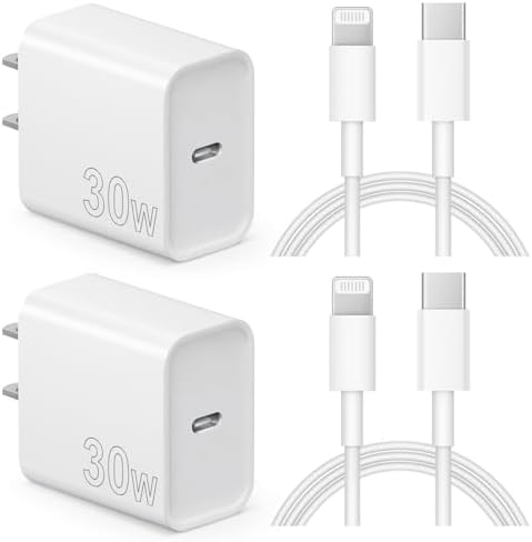 30 W USB-C Fast Charger Block with 6 FT Cable – Compact Power Delivery Solution for i Phone 14/13/12/11 & i Pads – High-Speed Charging for Mobile Professionals – Ultimate On-the-Go Convenience for Rapid Device Recharge