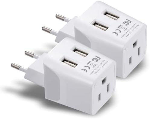 Compact Dual USB Travel Adapter for Effortless Charging in Australia, New Zealand, and China – Essential Type I Plug for Phones, Tablets, and Cameras – Quick Charge Capability with Universal Compatibility for Hassle-Free Global Adventures