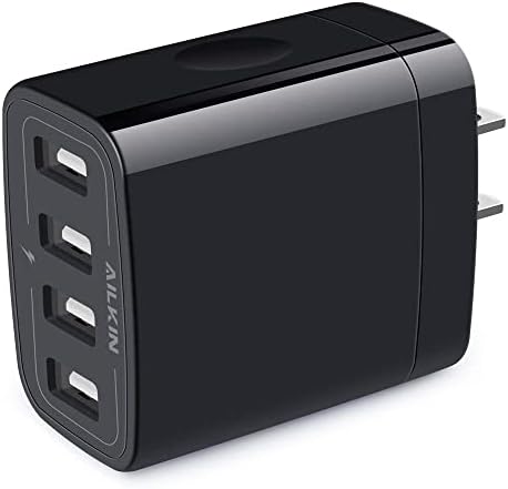AILKIN 4.8 A Multi-Port USB Wall Charger – Ultimate Fast Charging Station for i Phone 15/14/SE/13/12/11 Pro Max & Samsung S23/S22 – Compact Power Hub with Built-in Safety Features for Home, Office & Travel