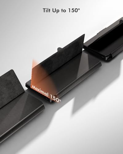 Doohoeek Universal Bluetooth Mini Keyboard – Portable Dual-Device Wireless Keypad with Orange Navigation Keys & Adjustable Stand for Android, i OS, and Windows – Perfect Travel Companion for Galaxy Z Fold & i Pad Mini Users – Boost Your Productivity On-the-Go