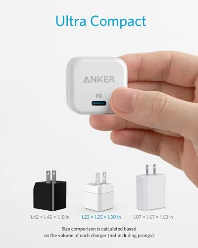 Dual Pack Anker 20 W USB-C Fast Charger with Foldable Plug – Ultimate Compact Travel Adapter for i Phone 16/15, Galaxy, Pixel, i Pad – Enhanced Power Delivery and Safety Features, Ideal for On-the-Go Charging Solutions