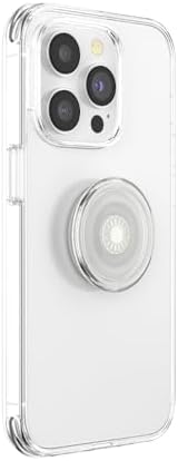 Mag Safe-Compatible Glitter Pop Socket Phone Grip & Stand – Stylish Clear Kickstand for Secure Wireless Charging and Effortless Media Viewing, Essential Cute Accessory for Enhanced Mobile Experience