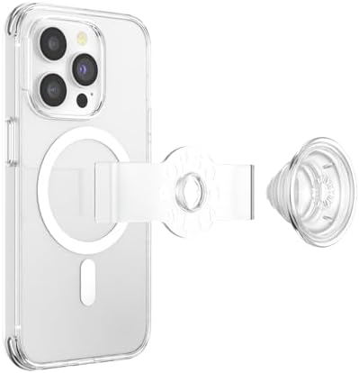Pop Sockets i Phone 14 Pro Case with Integrated Slidable Grip & Kickstand – Pink Opalescent – Ultimate Wireless Charging Compatibility, 10 ft Drop Protection, and Easy Mag Safe Integration for Enhanced Mobile Experience