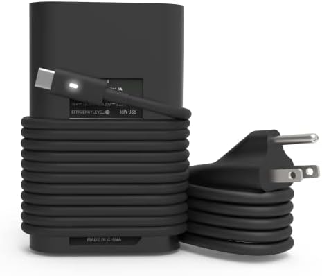 Dell 65 W USB-C Laptop Charger – Universal Compatibility for Latitude, XPS, and Inspiron Models – Fast Charging AC Adapter with Enhanced Safety Features – Lightweight 2-in-1 Power Cord for Efficient Performance – Ideal Replacement for Various Dell Laptops Including Chromebook 3100 and More – Reliable Short-Circuit and Overheating Protection – 24/7 Customer Support and 12-Month Replacement Warranty – Optimize Your Charging Experience with This High-Performance Dell Charger