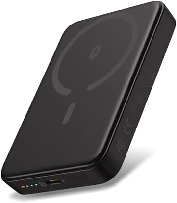 Compact Magnetic Power Bank 10,000 m Ah – Versatile Wireless & USB-C PD 20 W Fast Charger for i Phone 16/15/14 Series – Lightweight, Travel-Friendly Design with Advanced Safety Features for Stress-Free Charging All Day