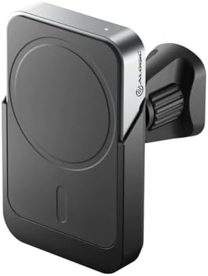 ALOGIC Matrix Magnetic Wireless Car Charger for Seamless Fast Charging – 15 W Qi & Mag Safe Compatible Phone Holder with 180° Adjustable Viewing Angle – Ultimate Convenience for Safe Driving and Easy Access