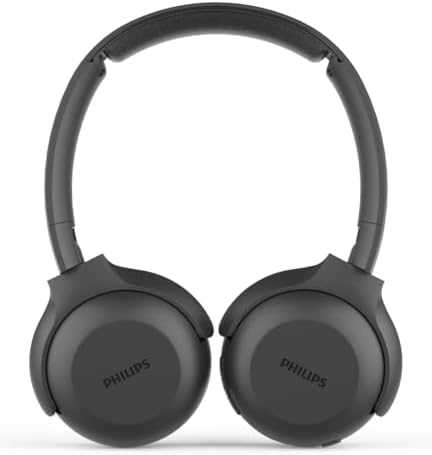 Philips Up Beat UH202 Wireless Bluetooth On-Ear Headphones – Lightweight Comfort, 15-Hour Battery Life, Foldable Design for Ultimate Portability, Perfect for Music Lovers and Active Lifestyles