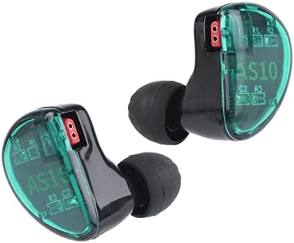 Linsoul KZ AS10 Hi-Fi Stereo Earbuds with 5 Balanced Armature Drivers – Premium Noise-Canceling In-Ear Headphones for Unmatched Sound Clarity, Detachable 0.75 mm Cable, Sleek Black Design for Comfort and Style