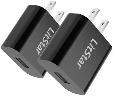 Experience Ultimate Versatility: 18 W Dual Output USB Wall Charger [2-Pack] – Fast Charging Power Adapter for i Phone, i Pad, Samsung & More – Compact, Efficient Design with Advanced Over-Voltage Safety Features for On-the-Go Charging Solutions