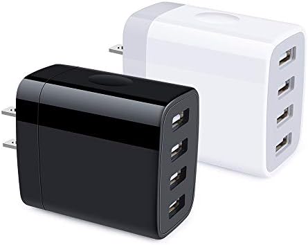HOOTEK 2-Pack Multi-Port USB Wall Charger – 4.8 A Fast Charging Cube for i Phone and Samsung Galaxy Devices – Compact Travel Adapter with Enhanced Compatibility and Safety Features for Rapid Device Charging