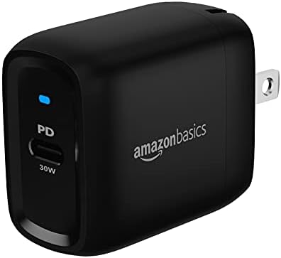 Amazon Basics 65 W Ga N USB-C Wall Charger – High-Speed Power Delivery Adapter for Laptops, Tablets & Smartphones, Compact & Foldable Design for Ultimate Portability, Efficient Charging Solution in Sleek Black Finish