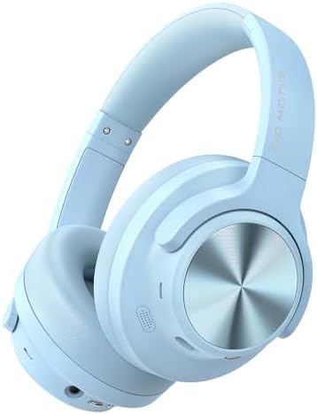 Elevate Your Sound Experience with FIO MOTUS Bluetooth Over-Ear Headphones – Unmatched 130-Hour Battery Life, Advanced Noise Cancellation, Custom EQ for Personalized Deep Bass, and High-Resolution Audio Quality – Perfect for Travelers and Home Office Users Seeking Comfort and Effortless Wireless Connectivity