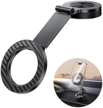 SYNCWIRE Mag Safe Car Mount – Ultimate 360° Rotating Magnetic Phone Holder for All Smartphones, Adjustable Metal Arm for Custom Positioning, Ultra-Strong Magnet for Secure Dash Installation, Perfect Companion for i Phone 16, 15, 14, 13 Pro Max – Elevate Your Driving Experience with Seamless Accessibility and Stability