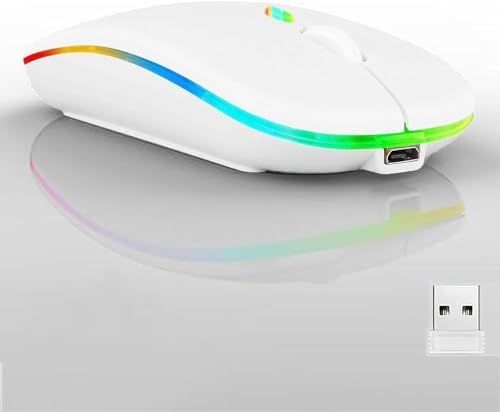 Seamless Productivity with 3 Pack Rosy Glow Red Wireless Bluetooth Mouse – Rechargeable, Silent, and Slim Dual Mode Mice for Laptop, Desktop, i Pad, and Mac – Perfect for On-the-Go Professionals and Students