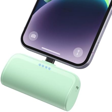 Ultra-Compact 5200 m Ah Power Bank for i Phone – PD Fast Charging Mini Portable Charger with Enhanced Compatibility for i Phone Models 14/13/12/11/XS/XR/X/8/7/6/6 s – Essential On-the-Go Battery Backup for Busy Lifestyles