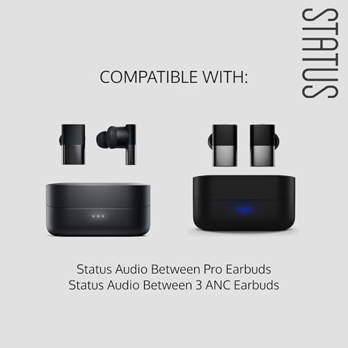 Ultimate Comfort Memory Foam Earbud Tips for Status Audio Between Pro & 3 ANC – Onyx Black Replacement Tips for Enhanced Sound Isolation & Long-Lasting Wearability